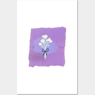Purple and flower Posters and Art